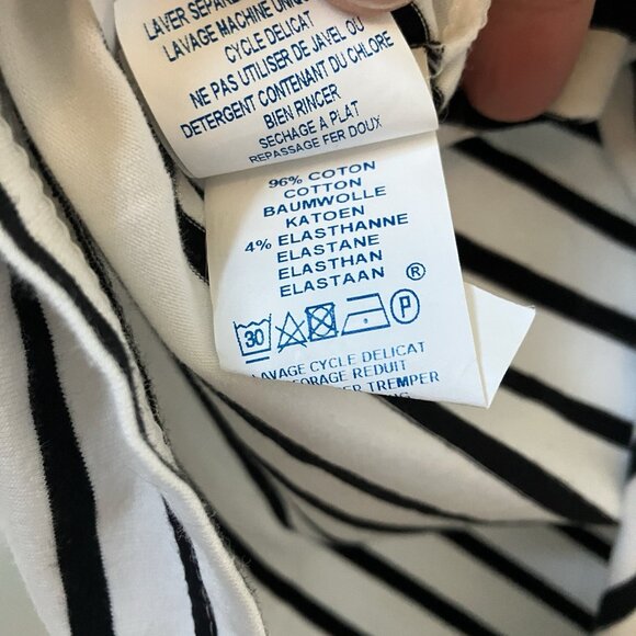 Saint James for J. Crew Turtleneck Womens M/38 Stripe Black Long Sleeve Nautical - Picture 8 of 11